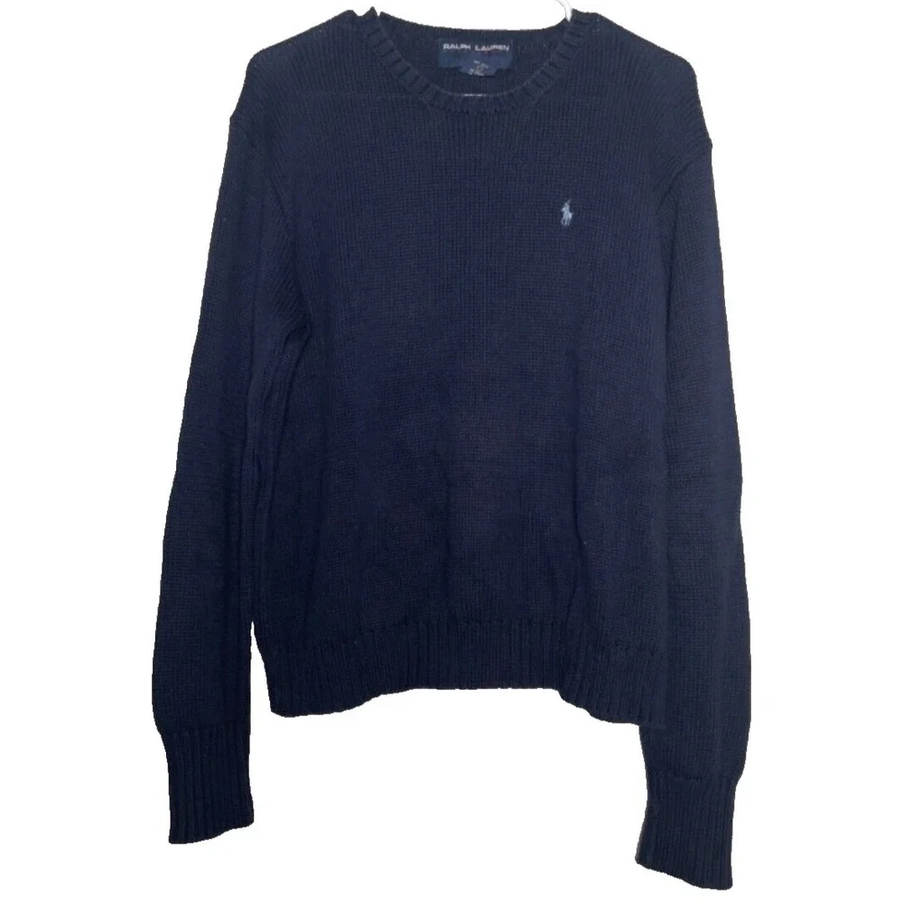 Ralph Lauren Polo Sport Sweater Pullover Men's Large Blue Logo Golf Activewear